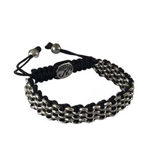 NEW NOGU Silver and Black Kismet Link Bracelet